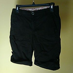Kids black Bermuda shorts size 16